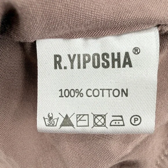 Smocked Swiss Dot Taupe Midi Dress Women M Boho Indie Festival Cottagecore - Picture 4 of 9